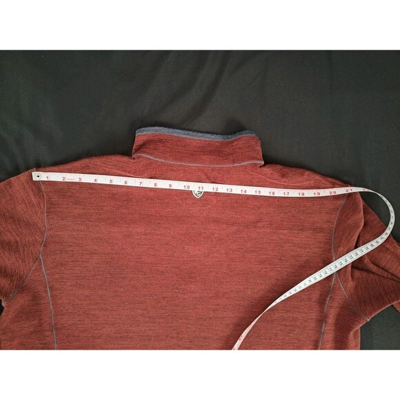 KUHL Men’s Ryzer 1/4 Zip Pullover Deep Red Mid-layer Long Sleeve Size 2XL - Picture 6 of 8